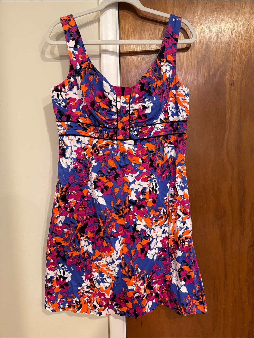 Sleeveless Abstract Floral Dress